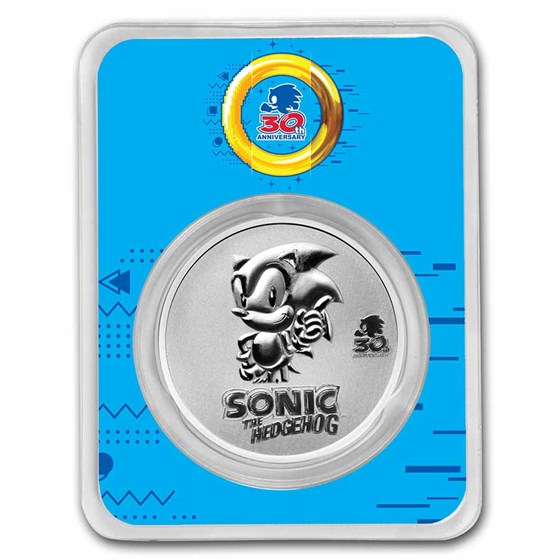 2021 Niue 1 oz Silver Sonic the Hedgehog 30th Anniversary (w/TEP)
