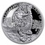 2021 Niue 1 oz Silver The Legend of King Arthur: Excalibur & Lady