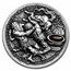 2021 Niue 2 oz Antique Silver Demigods Heracles Ultra High Relief