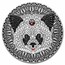 2021 Niue 2 oz Antique Silver Mandala Collection: Panda
