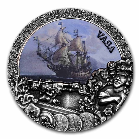 2021 Niue 2 oz Antique Silver Shipwrecks in History: Vasa 2021 Niue 2 oz Antique Silver Shipwrecks in History: Vasa