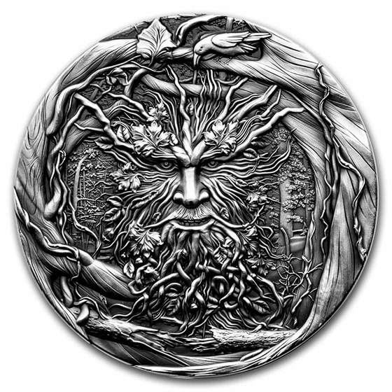 2021 Niue 2 oz Antique Silver The Spirit Of The Forest