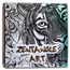 2021 Niue 2 oz Antique Silver Zentangle Art: Tiger