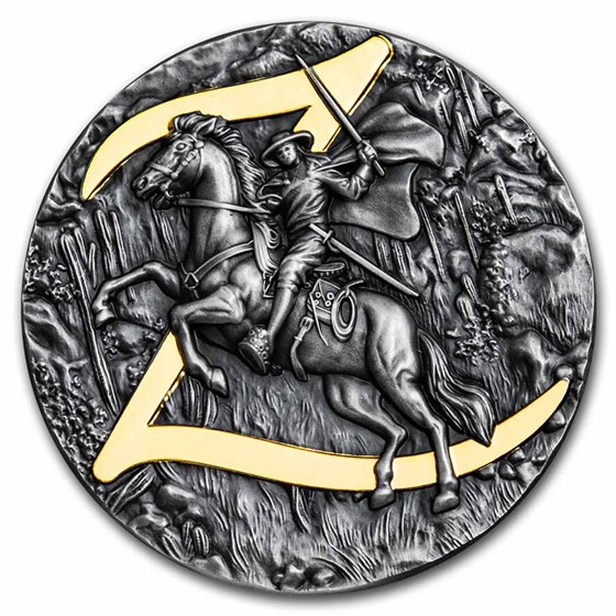 2021 Niue 2 oz Antique Silver Zorro 2021 Niue 2 oz Antique Silver Zorro