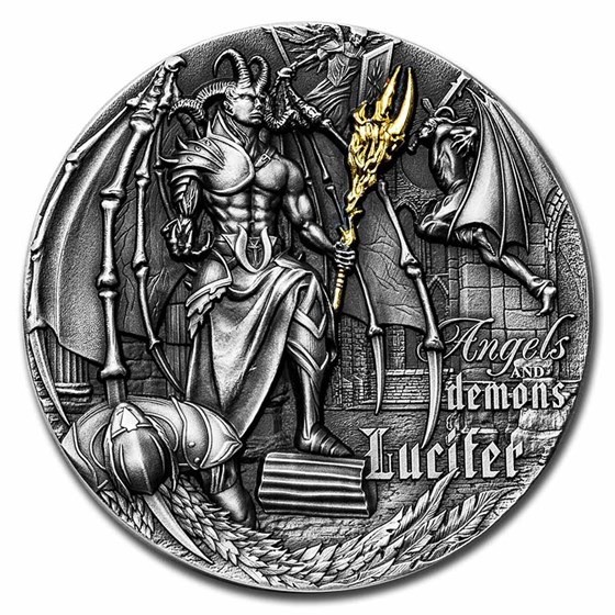 2021 Niue 2 oz Silver Antique Angels & Demons: Lucifer 2021 Niue 2 oz Silver Antique Angels & Demons: Lucifer