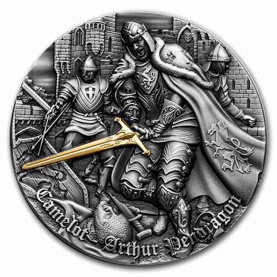 2021 Niue 2 oz Silver Antique Camelot: Arthur Pendragon 2021 Niue 2 oz Silver Antique Camelot: Arthur Pendragon