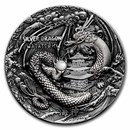 2021 Niue 2 oz Silver Antique Dragons (Japanese Dragon)