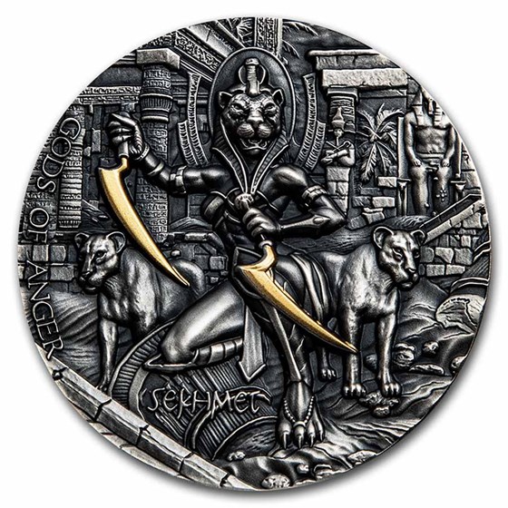 2021 Niue 2 oz Silver Antique Gods of Anger (Sekhmet) 2021 Niue 2 oz Silver Antique Gods of Anger (Sekhmet)