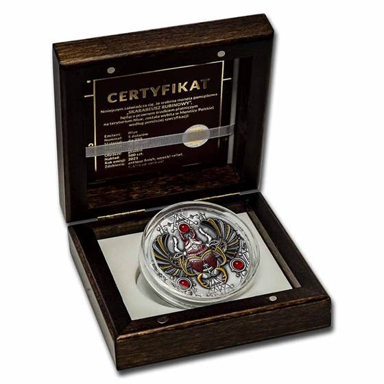 Buy 2021 Niue 2 oz Silver Antique Ruby Scarabaeus | APMEX