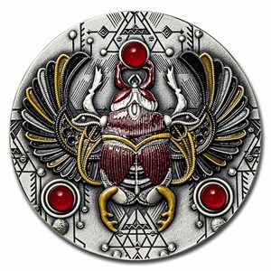 Buy 2021 Niue 2 oz Silver Antique Ruby Scarabaeus | APMEX