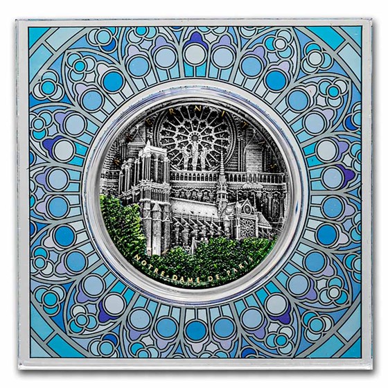 2021 Niue 2 oz Silver High Relief Notre Dame 2021 Niue 2 oz Silver High Relief Notre Dame