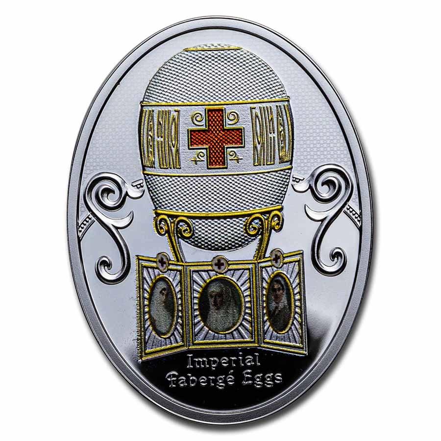 2021 Niue Silver Faberge Eggs: The Red Cross Egg