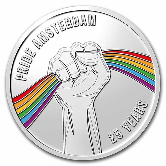 2021 NLD 1 oz Colorized Silver 25 Years of Pride (w/Box) 2021 NLD 1 oz Colorized Silver 25 Years of Pride (w/Box)