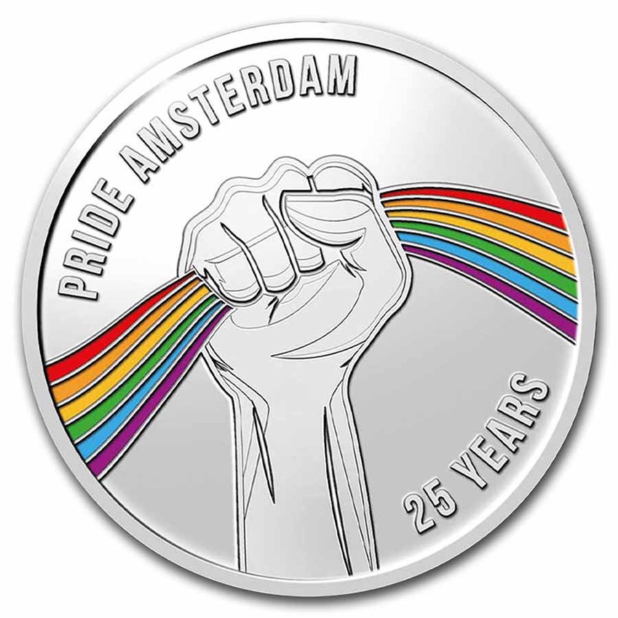 2021 NLD 1 oz Colorized Silver 25 Years of Pride (w/Box)