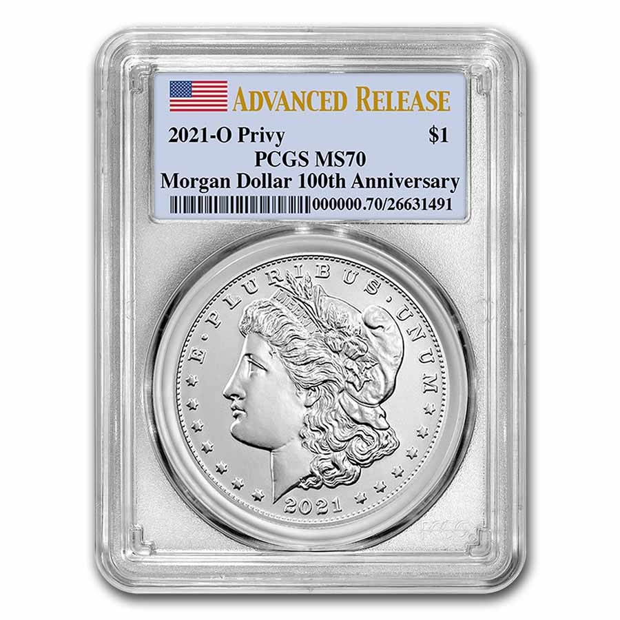 2021-(O) Silver Morgan Dollar MS-70 PCGS (Advanced Release)
