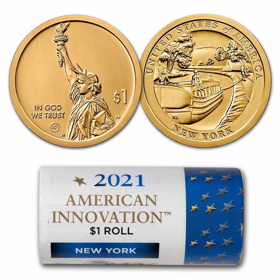 2021-P American Innovation $1 Erie Canal (25-Coin Roll) (NY)