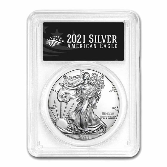 2021 (P) American Silver Eagle MS-69 PCGS (FDI, Black Label) 2021 (P) American Silver Eagle MS-69 PCGS (FDI, Black Label)