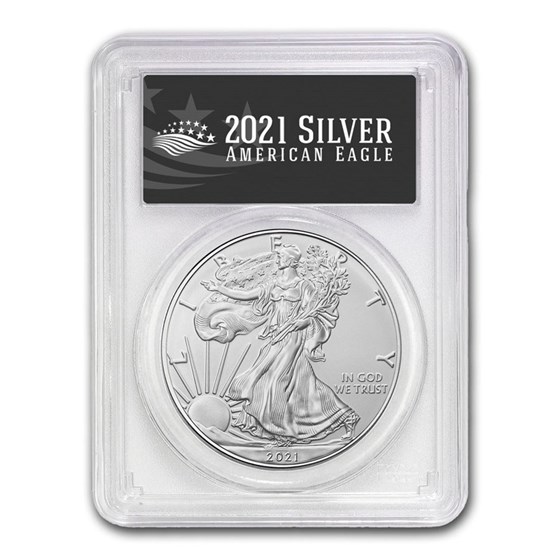 2021 (P) American Silver Eagle MS-70 PCGS (FDI, Black Label)