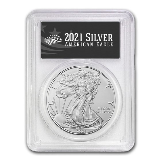 2021 (P) American Silver Eagle MS-70 PCGS (FDI, Black Label) 2021 (P) American Silver Eagle MS-70 PCGS (FDI, Black Label)