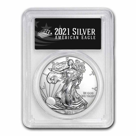 2021 (P) American Silver Eagle MS-70 PCGS (FS, Black Label)