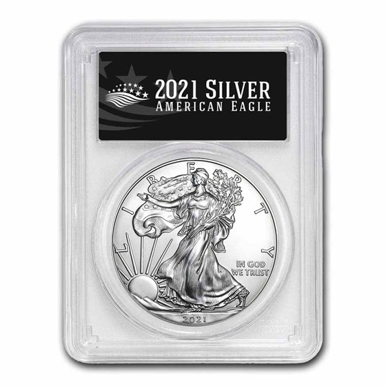 2021 (P) American Silver Eagle MS-70 PCGS (FS, Black Label) 2021 (P) American Silver Eagle MS-70 PCGS (FS, Black Label)