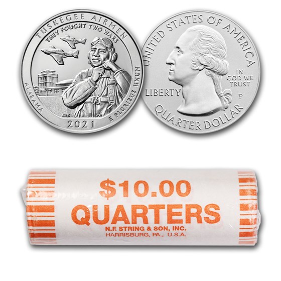 2021-P ATB Quarter Tuskegee Airmen National Historic 40-Coin Roll 2021-P ATB Quarter Tuskegee Airmen National Historic 40-Coin Roll