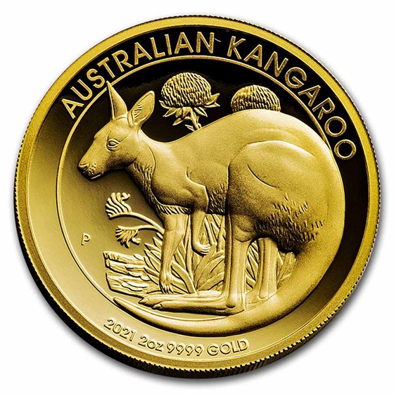 2021-P Australia 2 oz Gold Kangaroo Proof (High Relief) 2021-P Australia 2 oz Gold Kangaroo Proof (High Relief)