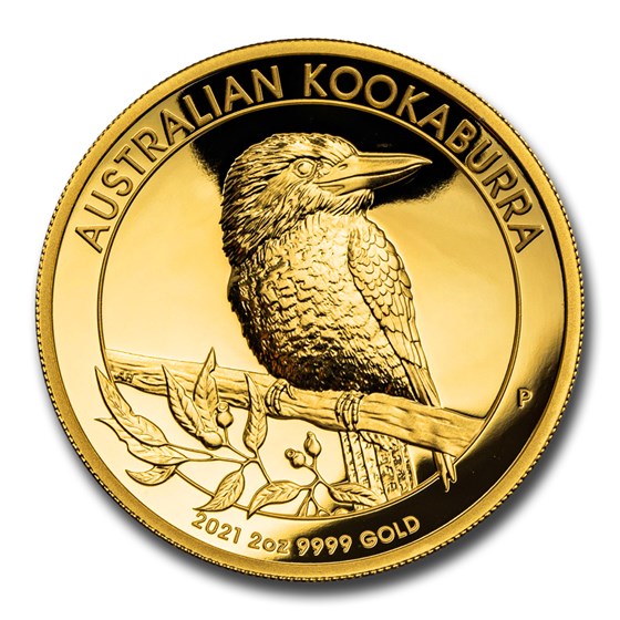 2021-P Australia 2 oz Gold Kookaburra Proof (High Relief)