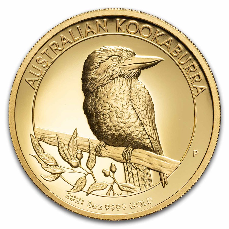 2021-P Australia 2 oz Gold Kookaburra Proof HR (coin only)