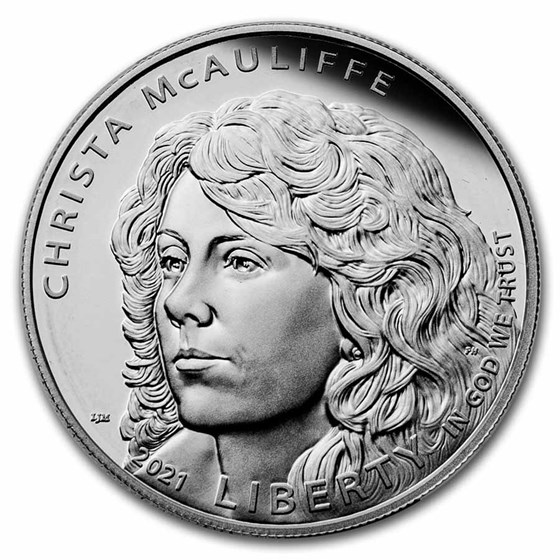 2021-P Christa McAuliffe Commem $1 Silver Proof (w/Box & COA) 2021-P Christa McAuliffe Commem $1 Silver Proof (w/Box & COA)