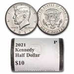 2021-P Kennedy Half Dollar 20-Coin Roll BU (Mint Wrapped)