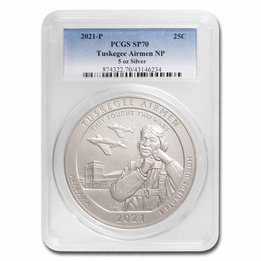 2021-P Silver ATB Tuskegee Airmen Historic Site SP-70 PCGS