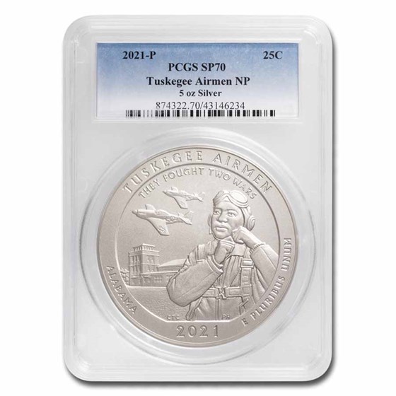 2021-P Silver ATB Tuskegee Airmen Historic Site SP-70 PCGS 2021-P Silver ATB Tuskegee Airmen Historic Site SP-70 PCGS