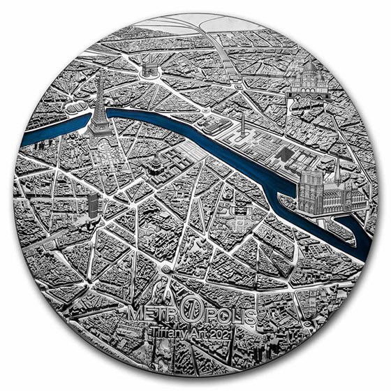 2021 Palau 1 kilo Silver Tiffany Art Metropolis: Paris 2021 Palau 1 kilo Silver Tiffany Art Metropolis: Paris