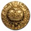 2021 Palau 1 oz Silver $5 Domed Inca Sun God (Gilded Gold)