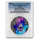 2021 Palau 1 oz Silver $5 Hands of Hamsa PR-70 PCGS (FDI) 2021 Palau 1 oz Silver $5 Hands of Hamsa PR-70 PCGS (FDI)