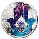 2021 Palau 1 oz Silver $5 Hands of Hamsa Proof