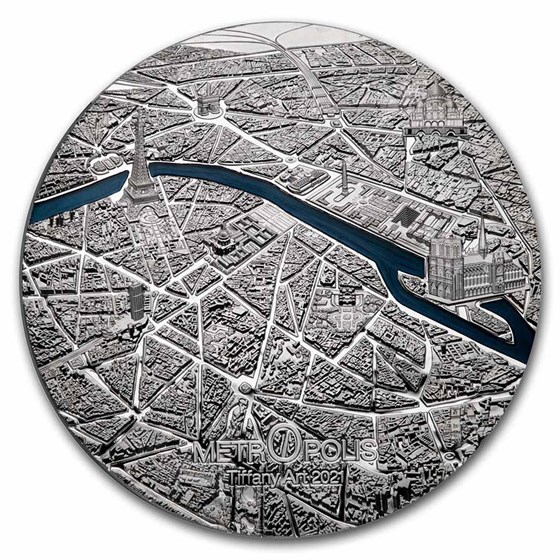 2021 Palau 3 oz Silver Tiffany Art Metropolis: Paris 2021 Palau 3 oz Silver Tiffany Art Metropolis: Paris
