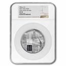 2021 Palau 5 oz Silver Tiffany Art; Notre Dame PF-70 NGC