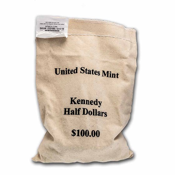 2021-P&D Kennedy Half Dollar 200-Coin Bag BU (Mixed mint marks) 2021-P&D Kennedy Half Dollar 200-Coin Bag BU (Mixed mint marks)