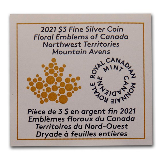 Buy 2021 RCM 1/4 oz Ag $3 Floral Emblems: NW Territ. Mountain Avens | APMEX