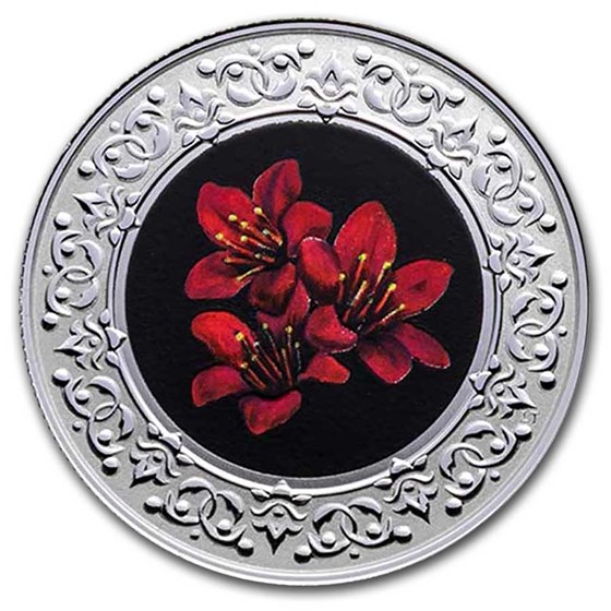 2021 RCM 1/4 oz Ag $3 Floral Emblems: Purple Saxifrage 2021 RCM 1/4 oz Ag $3 Floral Emblems: Purple Saxifrage