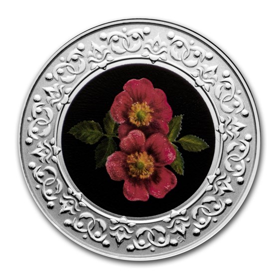2021 RCM 1/4 oz Silver $3 Floral Emblems: Alberta: Wild Rose 2021 RCM 1/4 oz Silver $3 Floral Emblems: Alberta: Wild Rose