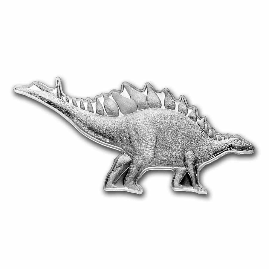 2021 RCM 2 oz Ag $5 Dinosaurs of North America Stegosaurus