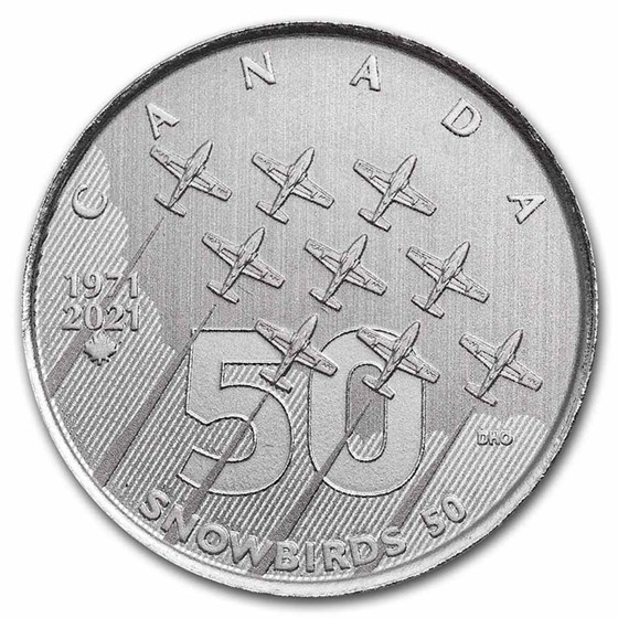 2021 RCM $5.00 Silver Moments to Hold: The Snowbirds 2021 RCM $5.00 Silver Moments to Hold: The Snowbirds