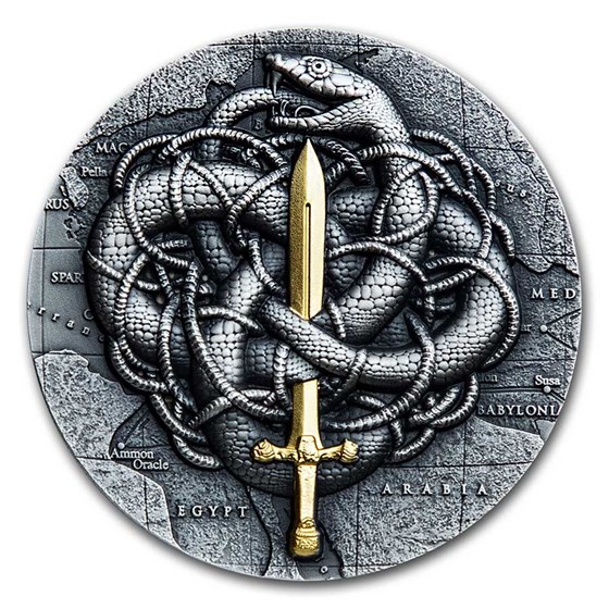 2021 Rep. of Cameroon 2 oz Antique Silver The Gordian Knot 2021 Rep. of Cameroon 2 oz Antique Silver The Gordian Knot