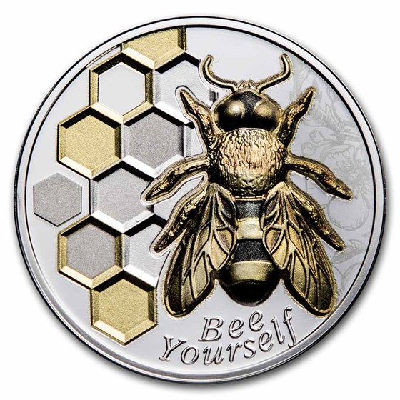 2021 Republic of Cameroon 1 oz Silver Bee Yourself 2021 Republic of Cameroon 1 oz Silver Bee Yourself