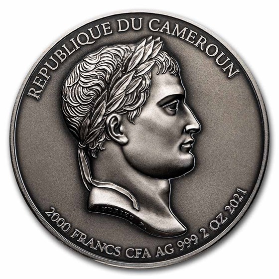 2021 Republic of Cameroon 2 oz Silver Napoleon Bonaparte