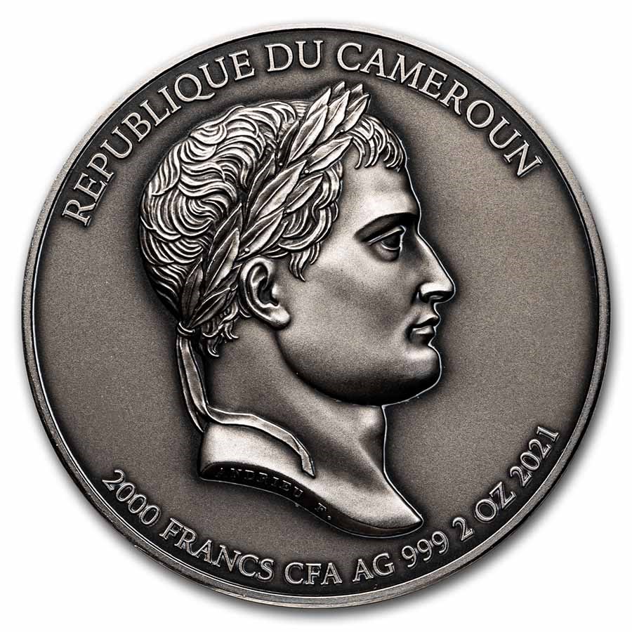 2021 Republic of Cameroon 2 oz Silver Napoleon Bonaparte