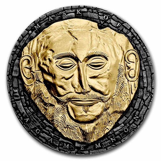 2021 Republic of Cameroon 3 oz Silver Mask of Agamemnon 2021 Republic of Cameroon 3 oz Silver Mask of Agamemnon